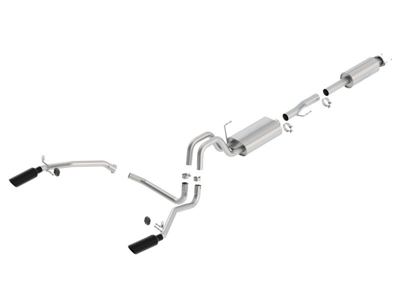 Borla 11-14 Ford F-150 5.0L Stainless Steel S-Type Catback Exhaust - 4in Tips Single Split Rear Exit