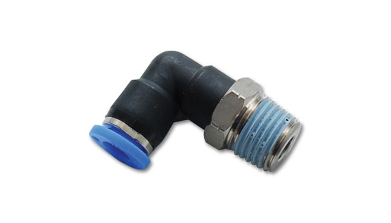 Vibrant Male Elbow Pneumatic Vacuum Fitting (1/8in NPT Thread) - for use with 1/4in (6mm) OD tubing