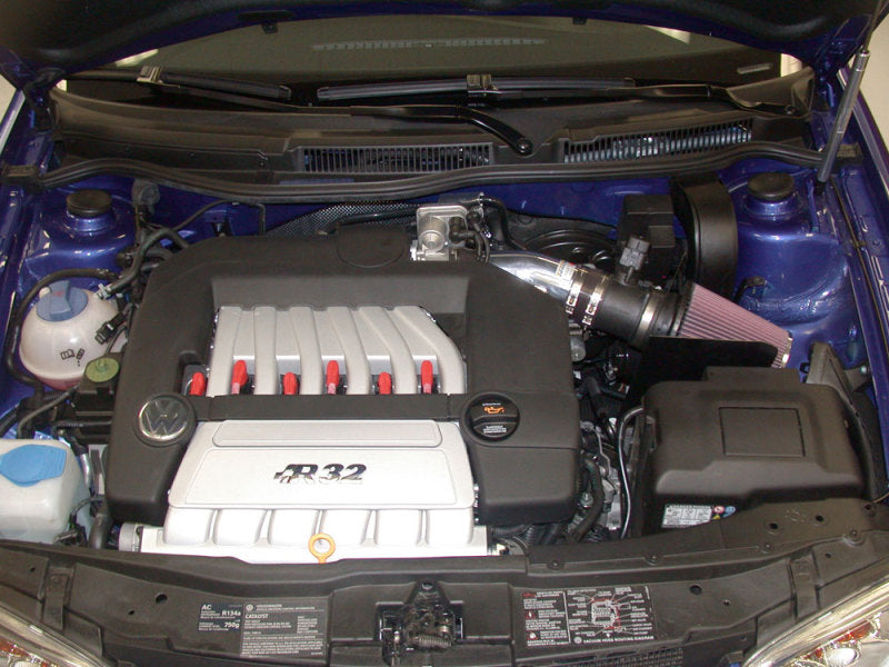 K&N Performance Intake Kit TYPHOON; VW GOLF R32, (SR) 2004; POLISHED