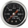 Autometer AutoGage 1.5in Liquid Filled Mechanical 0-60 PSI Fuel Pressure Gauge - Black
