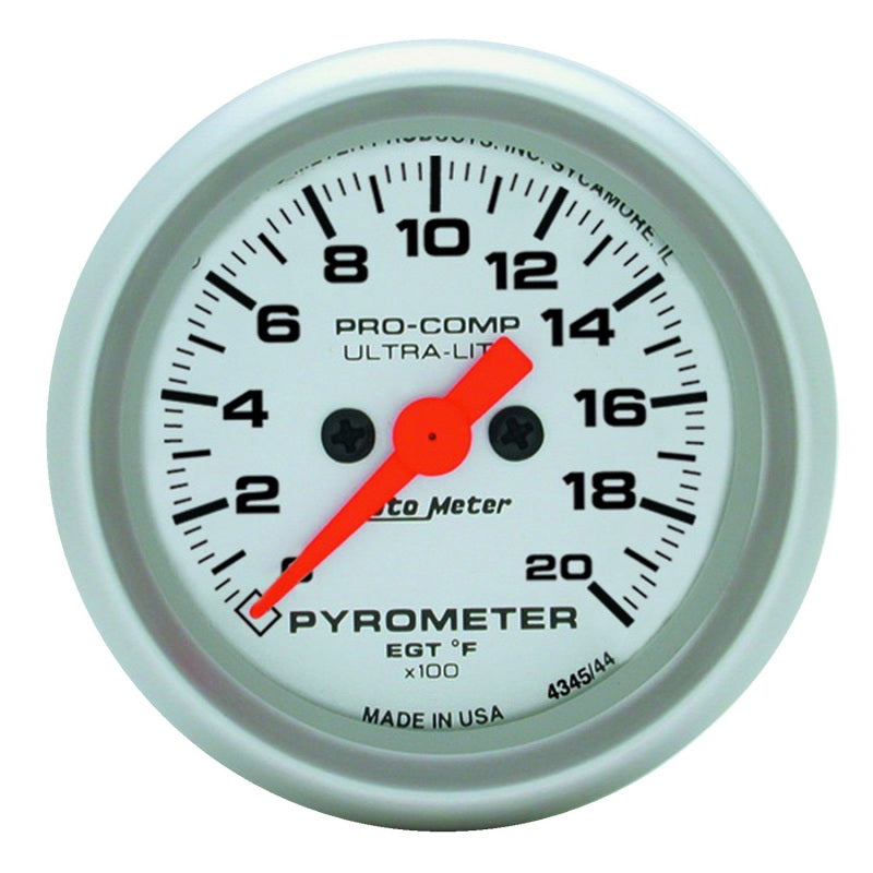 Autometer Ultra-Lite 52mm 0-2000 Deg F Electronic EGT Kit