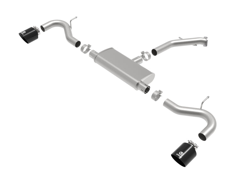 aFe Takeda Series 2.5in 409 SS Axle-Back Exhaust 18-20 Hyundai Elantra GT L4-1.6L(t) w/ Black Tips