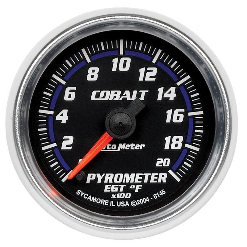 Autometer Cobalt 52mm 2000 Deg F Electronic Pyrometer Gauge