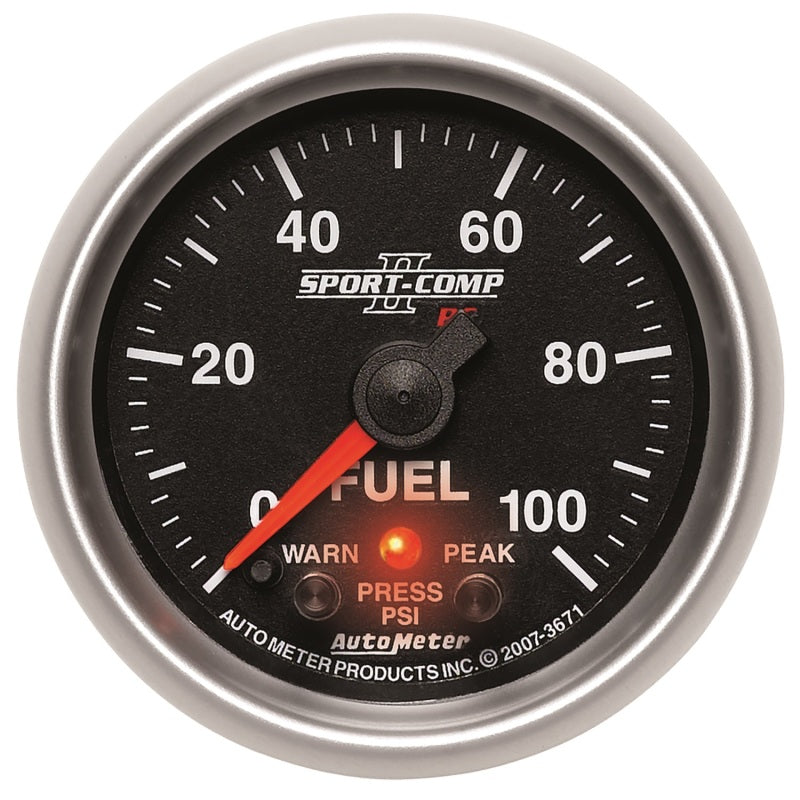 Autometer Sport-Comp II 52mm 0-100 PSI Fuel Pressure Gauge