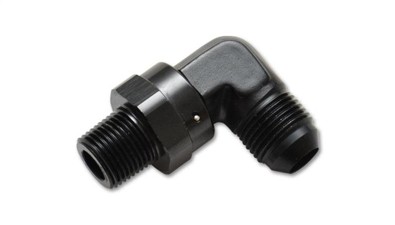 Vibrant -6AN to 1/8in NPT Male Swivel 90 Degree Adapter Fitting