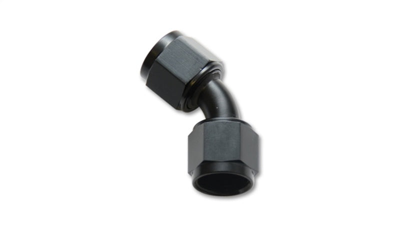 Vibrant -6AN X -6AN Female Flare Swivel 45 Deg Fitting ( AN To AN ) -Anodized Black Only