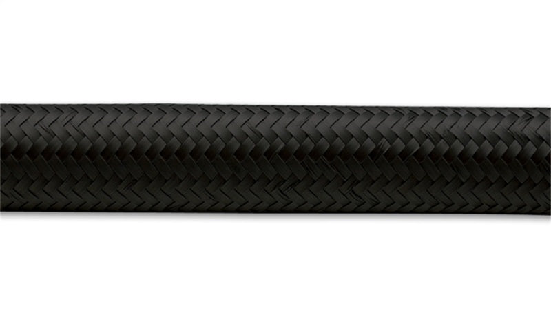 Vibrant -4 AN Black Nylon Braided Flex Hose (10 foot roll)