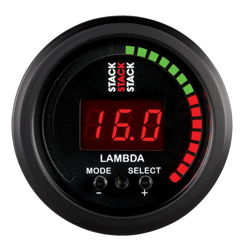 Autometer Stack Instruments 52mm Wideband Air-Fuel Ratio (LAMBDA) Gauge - Black