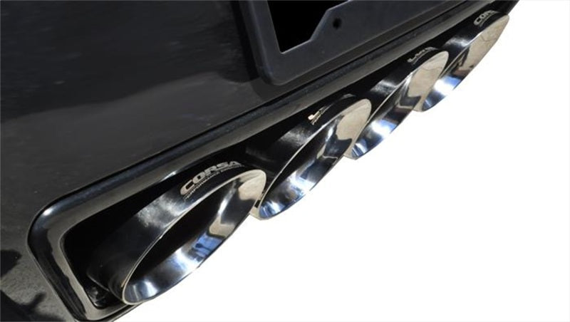 Corsa 15+ Chevy Corvette Z06 (Grand Sport M/T Only) 3in Axle Back Xtreme Exhaust Pol Quad 4.5in Tip