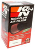 K&N Universal Chrome Oval Tapered Air Filter - 2in Flg ID x 4in OS L 3in OS W x 2.75in H