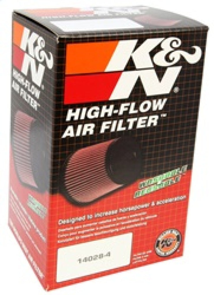 K&N Universal Custom Air Filter - Round Tapered 4in Base OD x 3in Top OD x 6in H x 2.75in Flange ID