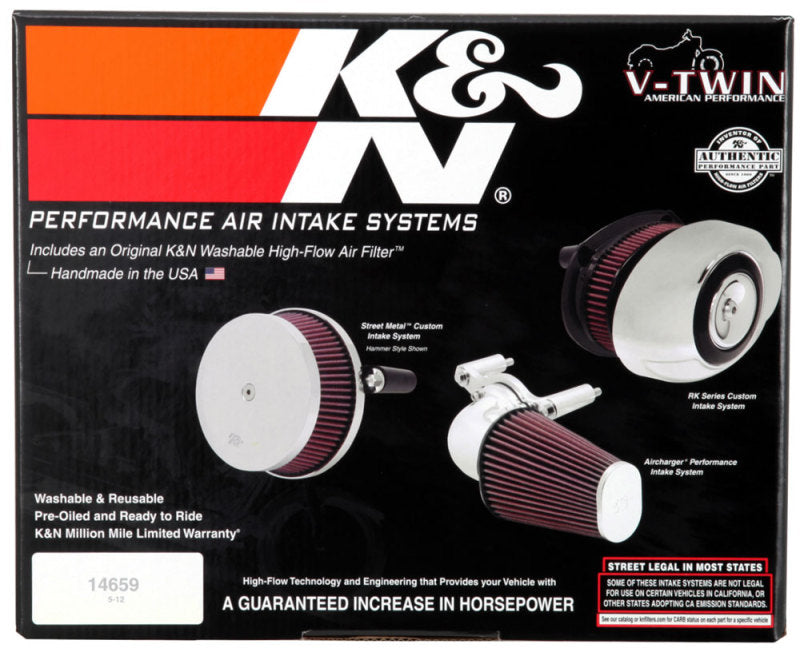 K&N 0-14 Harley Sportster 833/1200CC Performance Intake Kit