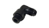 Vibrant -8AN Male Flare to Male -8AN ORB Swivel 90 Degree Adapter Fitting - Anodized Black