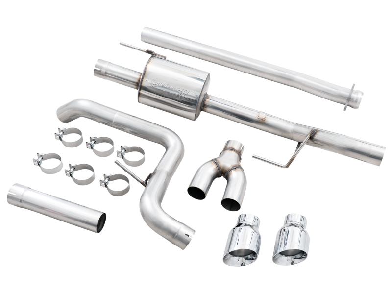 AWE 0FG 21+ Ford F150 Dual Side Exit Cat-Back Exhaust- 4.5in Chrome Silver Tips